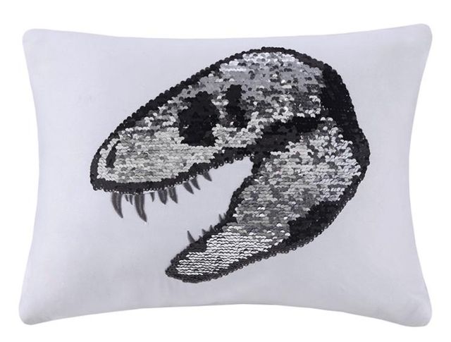 Olliix by Mi Zone Kids Dylan Printed Grey Twin Dino Camo Reversible Coverlet Set-2