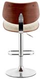 Armen Living Leland Cream/Chrome Adjustable Bar Stool-2