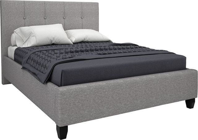 Beaudoin Customizable Lyon Queen Upholstered Platform Bed with Woodland Footboard-0