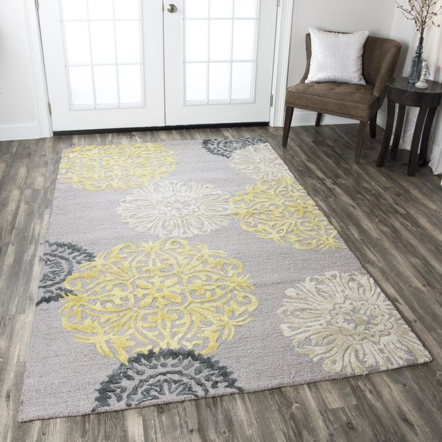 Rizzy Home Eden Harbor Yellow 5' x 8' Rug-3