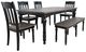 Jofran Inc. Madison County 6-Piece Vintage Black Dining Set-0