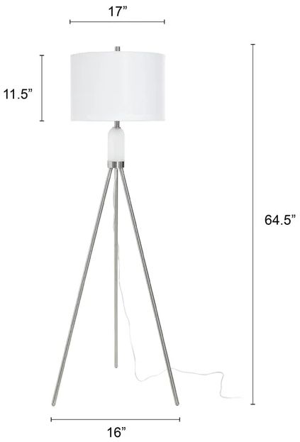 Stylecraft Brushed Nickel Floor Lamp-2