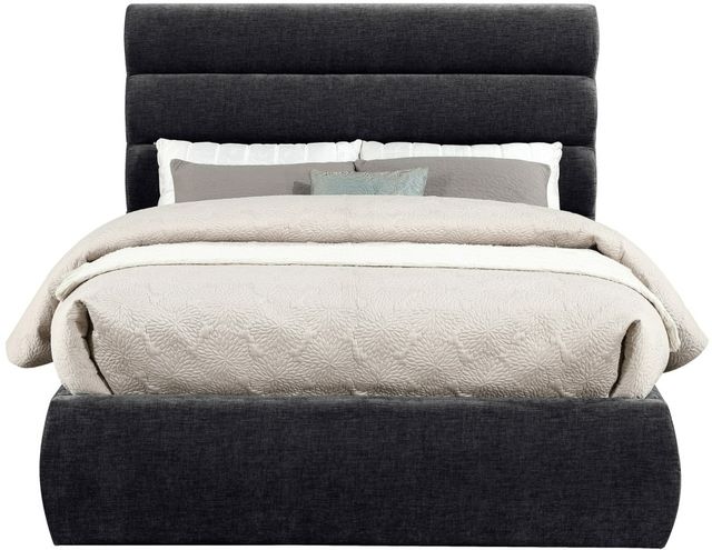 Meridian Furniture Adam Black Full 52" Upholstered Panel Bed-1