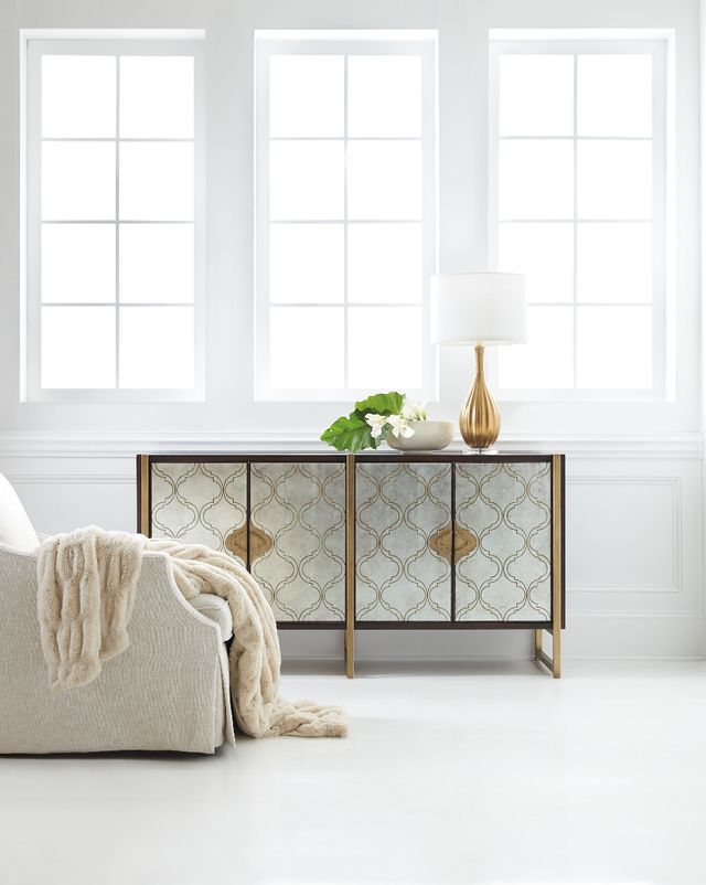 Hooker® Furniture Melange Dark Wood/Matte Gold Classic Credenza-3