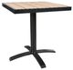 CabanaCoast® Customizable Bay Aluminum/Wood Square Outdoor Dining Table-2