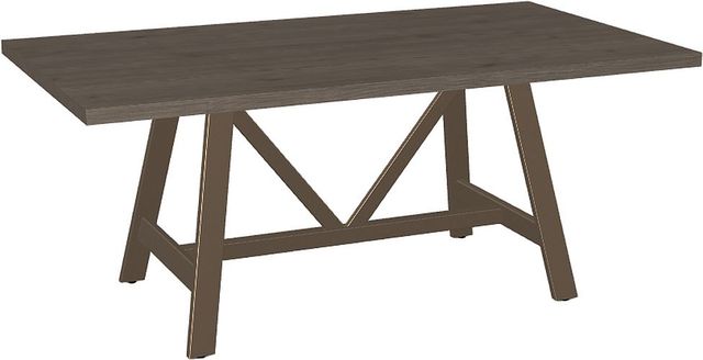 Amisco Customizable Octavia Thermo Fused Laminate Rectangular Dining Table Top with Metal Base-1
