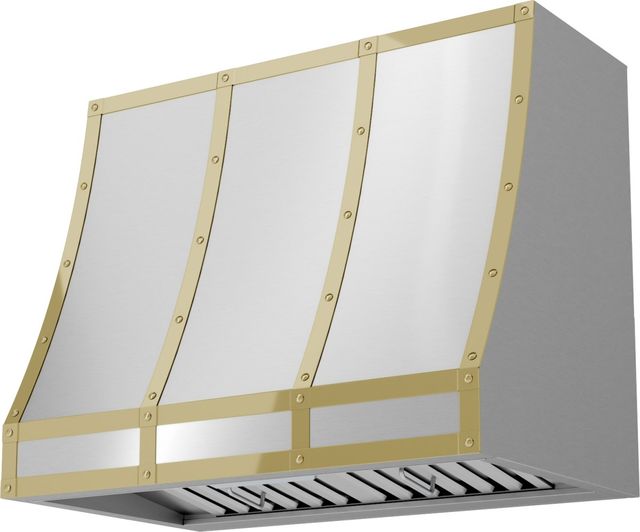 Zephyr Designer Collection 36" Polished Gold Forte Hood Banding Kit-4