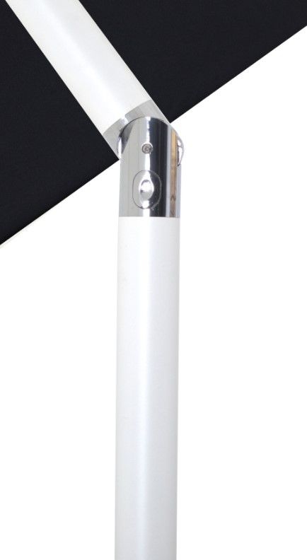 Meridian Furniture Fiji Black/Matte Black/Matte White Aluminum Outdoor Patio Umbrella and Base-4