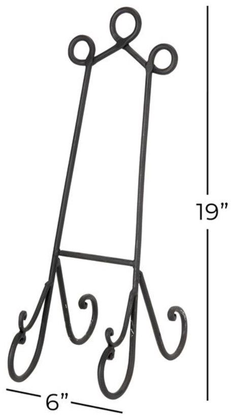 Deco Marche Black 6" Scroll Display Easel-2