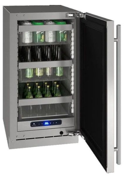 U-Line® Stainless Steel 18" Undercounter Refrigerator-1