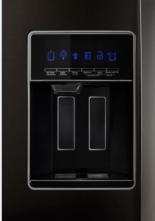 Whirlpool® 36 in. 28.5 Cu. Ft. Black Stainless Steel Side-by-Side Refrigerator-1