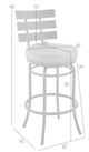 Armen Living Tatyana Gray/Matte Black 30'' Bar Stool-2