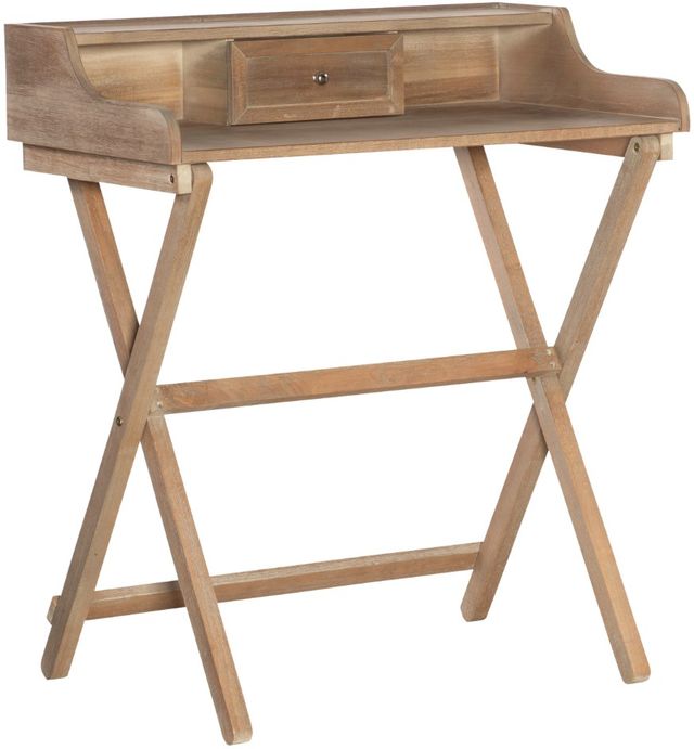 Linon Dakota Gray Wash Folding Desk-0