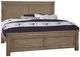 Artisan & Post by Vaughan-Bassett Cool Rustic Stone Gray California King Panel Mansion Bed-0