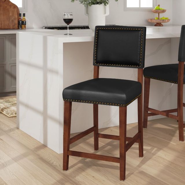 Linon Brook Black/Walnut Counter Stool-1