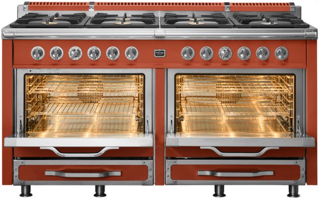 Viking® Tuscany 66" Spiced Cider Pro Style Dual Fuel Range with 2 Induction-1