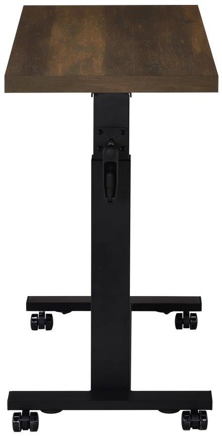 Coaster® Westpark Dark Pine Top C-Table with Matte Black Base-3