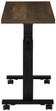 Coaster® Westpark Dark Pine Top C-Table with Matte Black Base-3