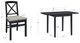 Linon Torino 3-Piece Black Drop Leaf Dining Table Set-2