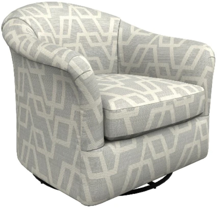 Best® Home Furnishings Darby Chambray Swivel Glider Barrel Chair
