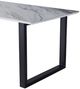 Mazin Furniture Leander White Sintered Stone Top Dining Table with Black Metal Legs-2