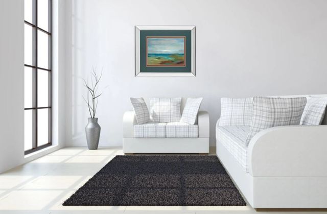 Classy Art Wispy Clouds by Silvia Vassileva Mirror Framed Wall Art-2