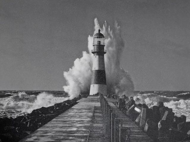 StyleCraft Lighthouse in the Mediterranean Sea Wall Art-1