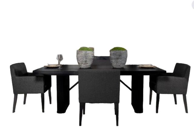 Coaster® Catherine 5-Piece Black Rectangular Dining Table Set-0