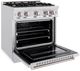 ZLINE Classic 30" Satin Stainless Steel Pro Style Gas Range-3