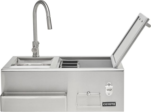 Coyote® 30" Outdoor Living Stainless Steel Refreshment Center-4