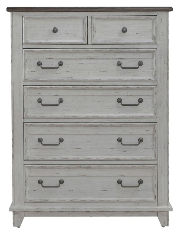 Liberty Furniture River Place Riverstone White/Tobacco Chest-2