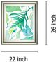 Classy Living Kat Papa Green Water Leaves I 22" Wall Art-2
