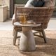 Classic Home Collins Light Gray 16" Outdoor Concrete Accent Table-1