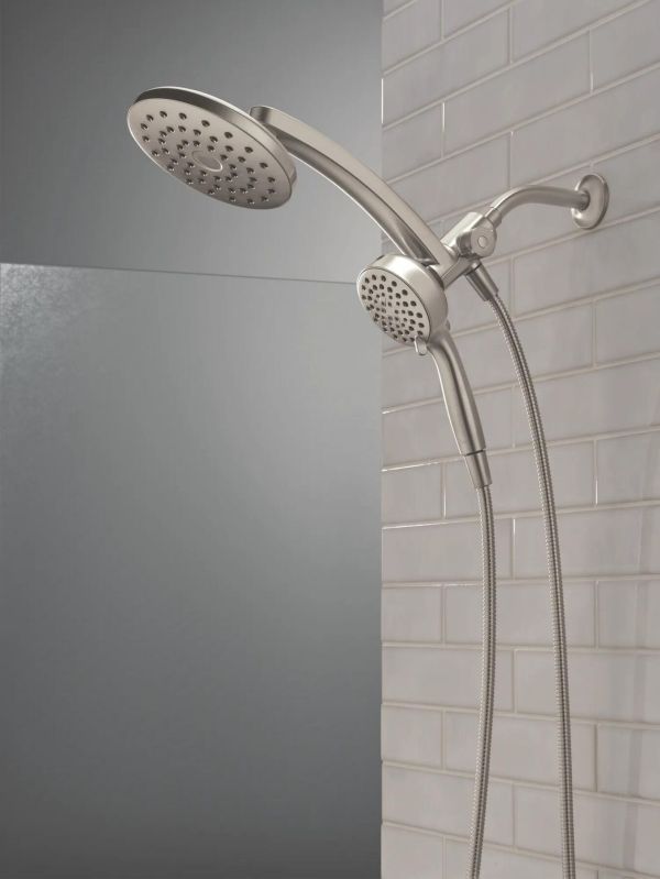 Delta Universal Showering PivotPro™ Spotshield Brushed Nickel 3-in-1 Combination Shower with Docking Mount for Hand Shower-1