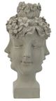 A & B Home Gray Head Bust Statue-0