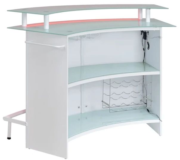Elements International Valentina White Bar Table-0