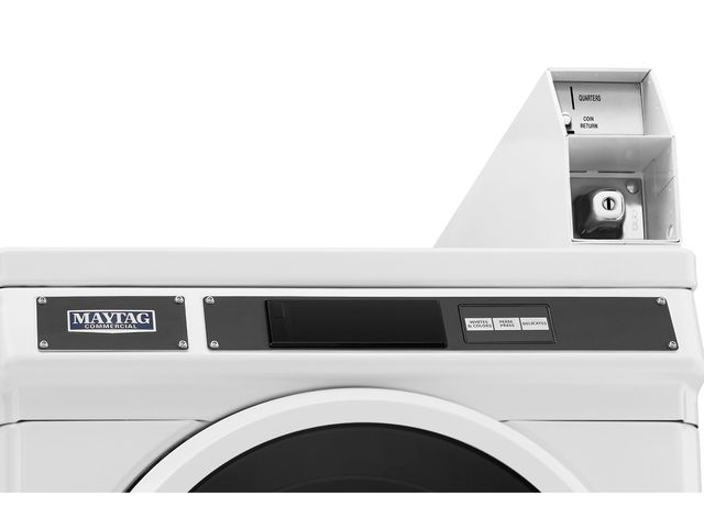 Maytag Commercial 6.7 Cu. Ft. Coin-Drop Electric Front-Load Dryer - White-1