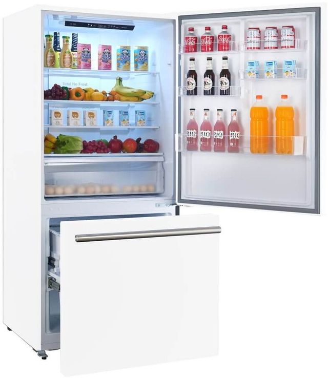 FORNO® Milano Espresso 31 in. 17.2 Cu. Ft. White Counter Depth Bottom Freezer Refrigerator-2