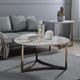 ACME Furniture Zaidee White End Table with Champagne Base-1