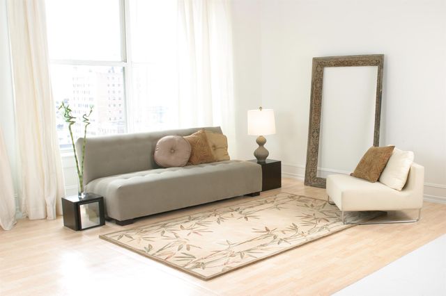 KAS Rugs Sparta Ivory Bamboo Border 5'x8' Rug-1
