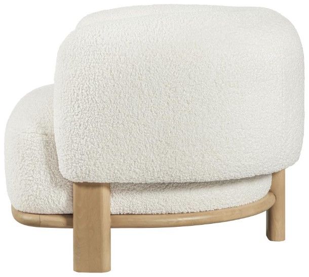 Coaster® Lawler Ivory Upholstered Barrel Back Accent Chair-2