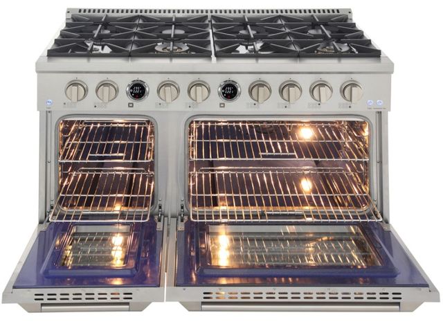 Kucht Professional KX Series 48" Stainless Steel Pro Style Dual Fuel Range with Kucht Horus Thermostat-2