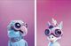 Classy Living Expressive 2-Piece Spectacle Buddies: Parrot and Unicorn Pop Duo Wall Art Set-0