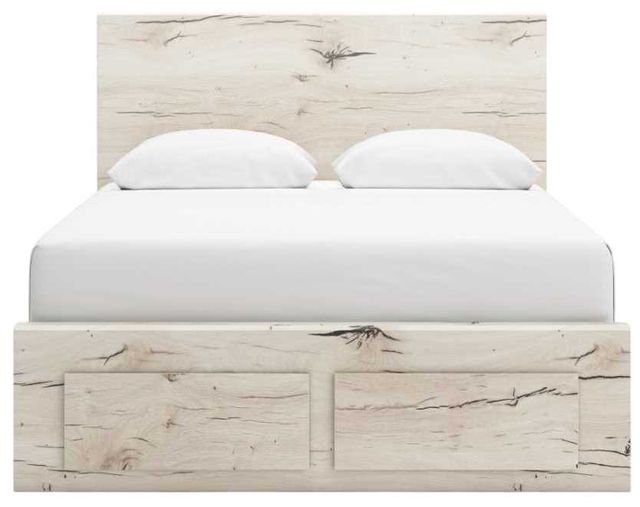 Benchcraft® Lawroy Light Natural Queen Storage Panel Bed-1