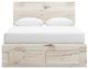 Benchcraft® Lawroy Light Natural Queen Storage Panel Bed-1