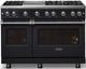 Viking® 5 Series 48" Onyx Pro Style Gas (LP) Range with Polished Chrome Trim-4