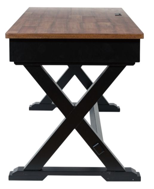 Signature Design by Ashley® Wildenauer Black/Brown Office Desk-3