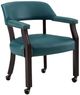Steve Silver Co. Tournament 5-Piece Medium Cherry/Teal Dining Table Set-2