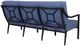 GatherCraft Charlotte 4-Piece Baltic Brown/Splendor Denim Aluminum Outdoor Conversation Set-4