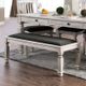 Furniture of America® Georgia Antique White Dining Bench with Gray Top -1